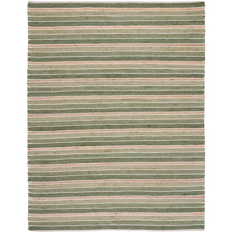 Boho-Chic Handwoven Striped Kilim Wool Area Rug - 6' x 9'