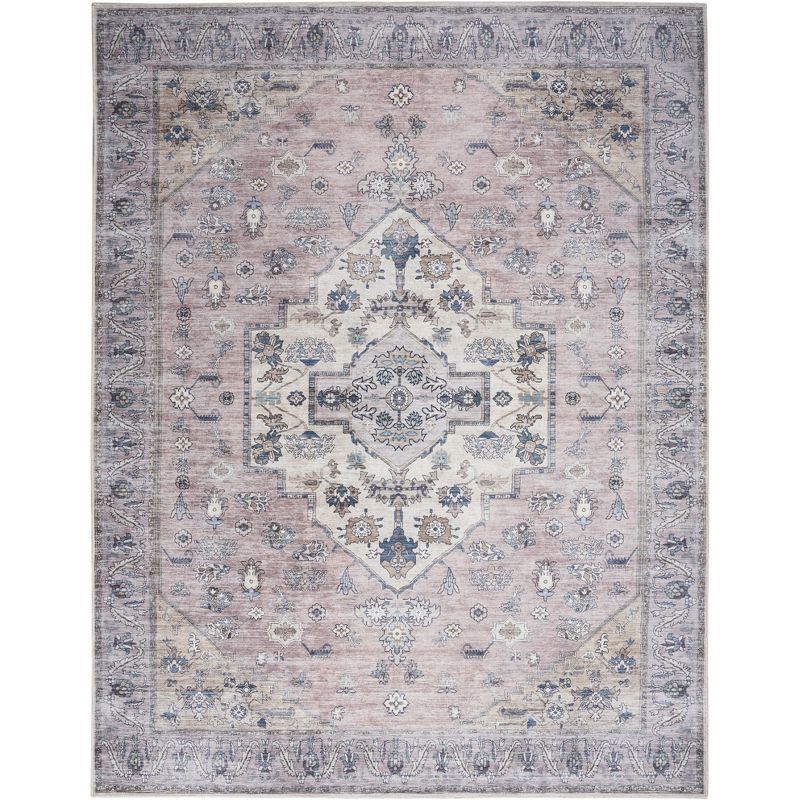 Blush Vintage Persian 5' x 7' Chenille Area Rug