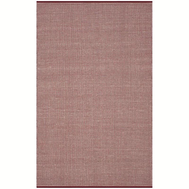 Montauk Red and Ivory 6' x 9' Handwoven Cotton Area Rug