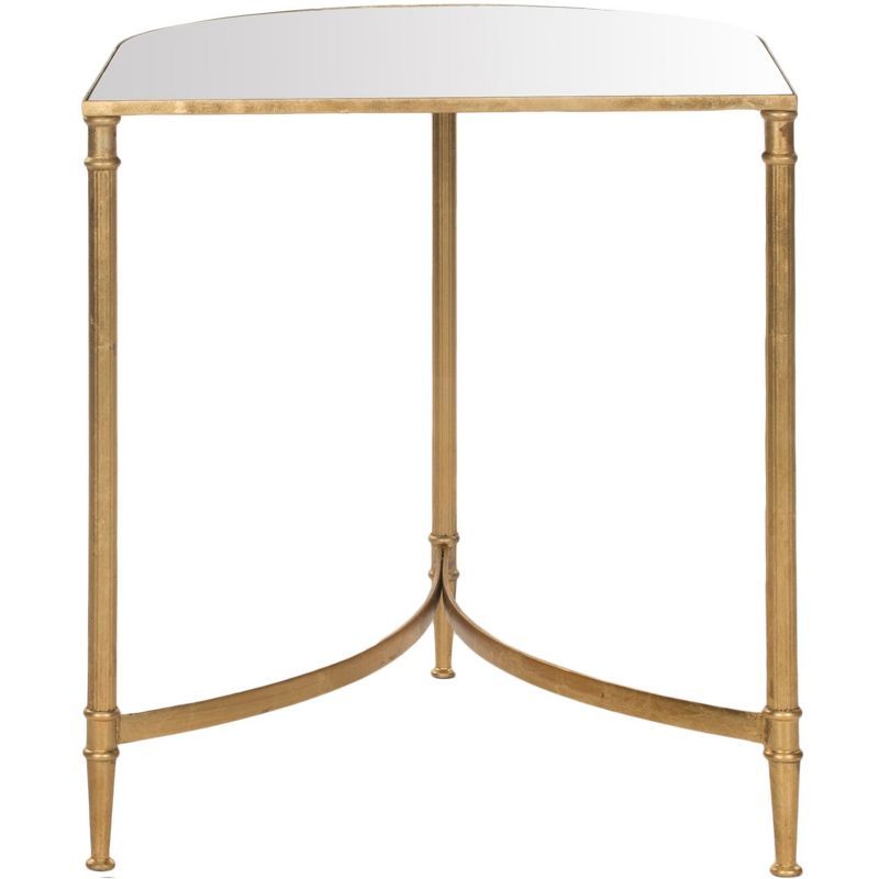 Nevin Gold Mirrored Curved Accent Table