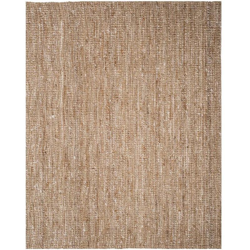 Hand-Knotted Natural/Ivory Wool Area Rug 8' x 10'