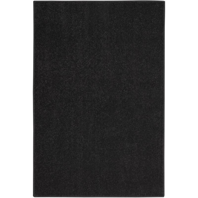 Essential Flat Woven Black Synthetic 24" Indoor/Outdoor Rug