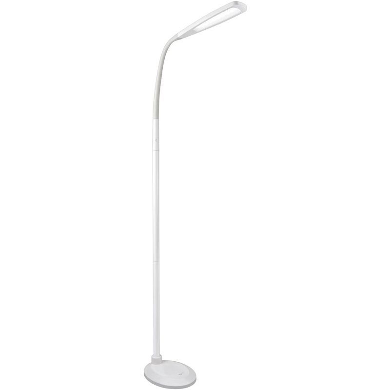 Adjustable White LED Flex Floor Lamp with Smart Dimmer