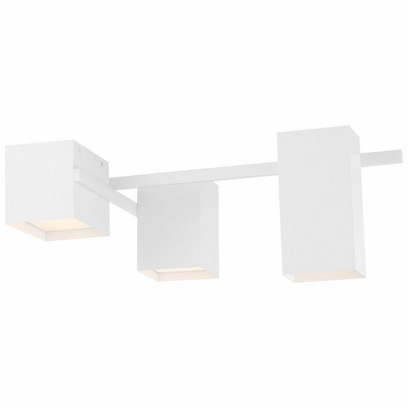 Madrid Matte Black and White LED Flush Mount - Indoor/Outdoor