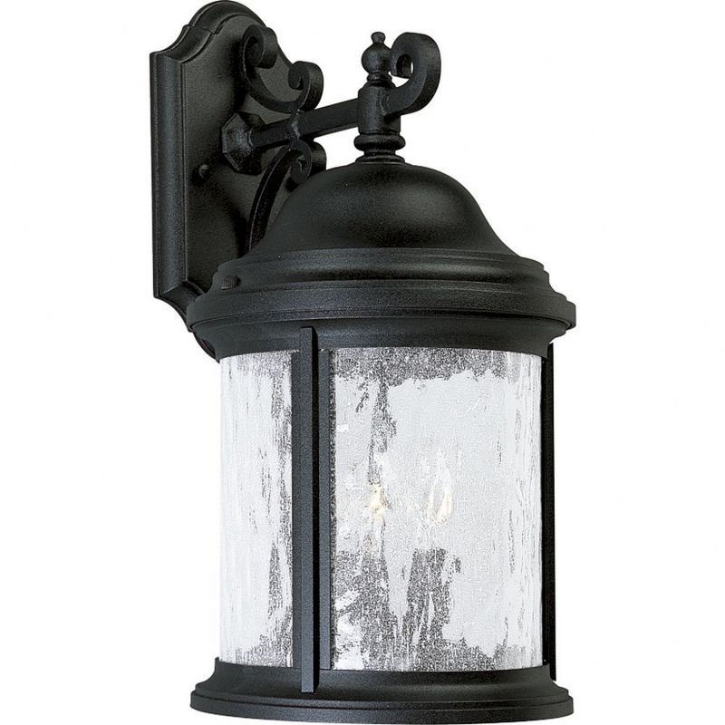 Ashmore Black and Bronze Outdoor Wall Lantern