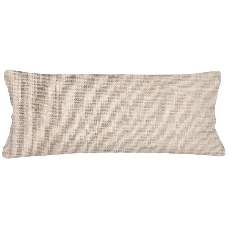 So Soft Linen Warm Beige Body Pillow with Down Alternative Insert