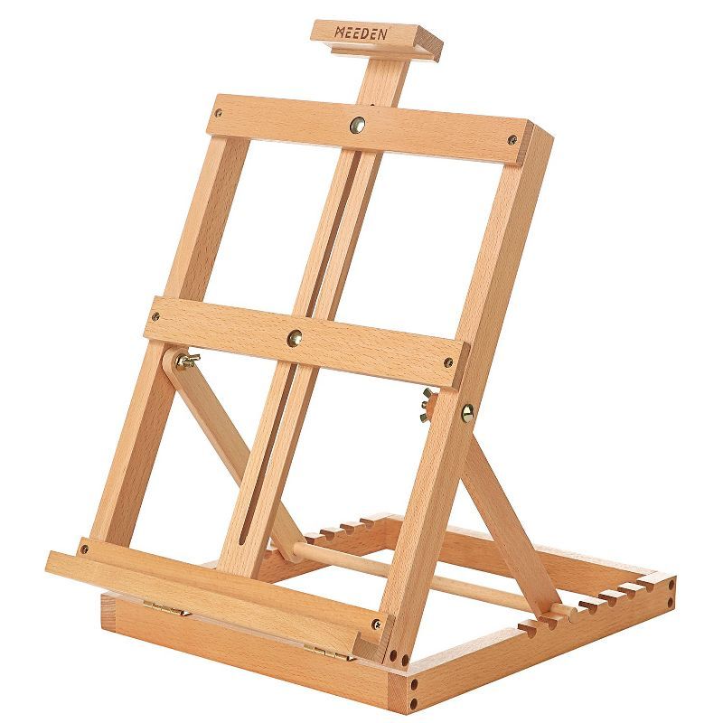 Adjustable Solid Beech Wood Tabletop Studio Easel