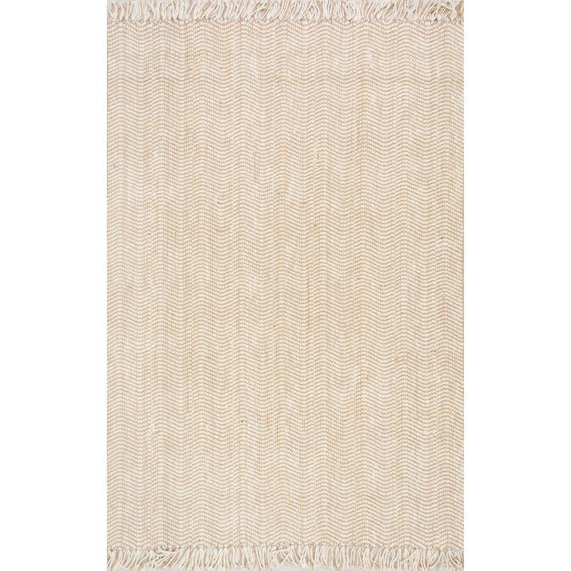 Handwoven Natural Jute 6' x 9' Rectangular Area Rug