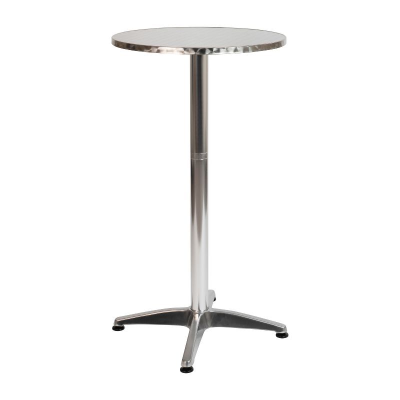 Flash Furniture 23.5" Round Silver Stainless Steel Bar Height Table