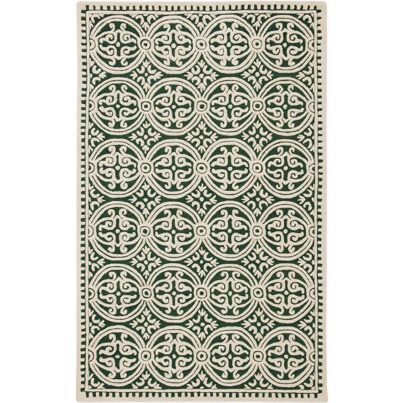 Ivory Elegance 5' x 8' Hand-Tufted Wool Area Rug