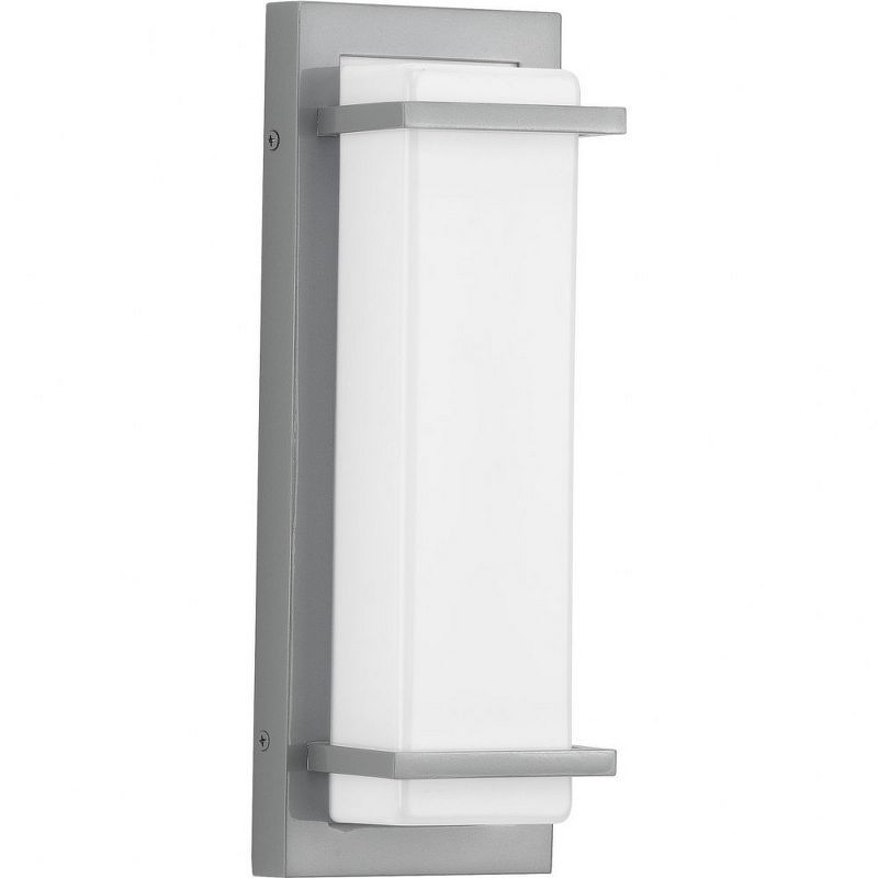 Z-1080 Metallic Gray LED Outdoor Wall Sconce with Acrylic Shade