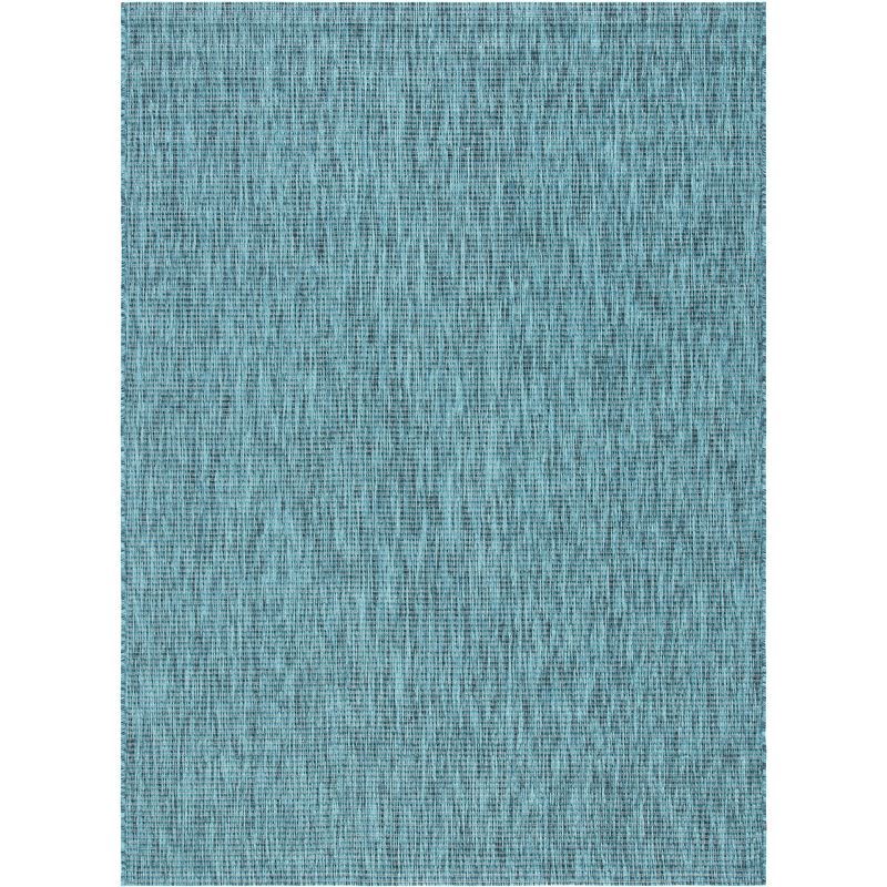 Contemporary Gray 5' x 7' Easy-Care Synthetic Area Rug