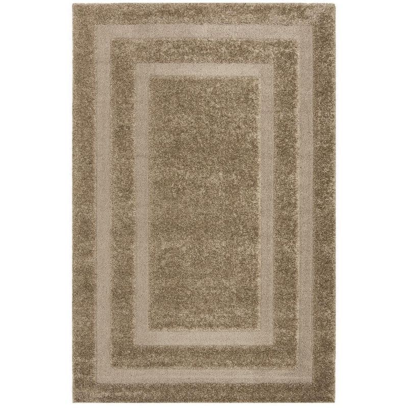 Beige 6' x 9' Washable Shag Area Rug