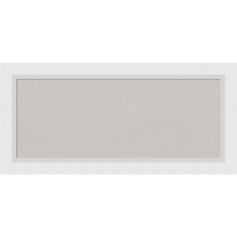 Amanti Art Cork Board Wood Framed Blanco White Bulletin Board, Organization Board, Pin Board