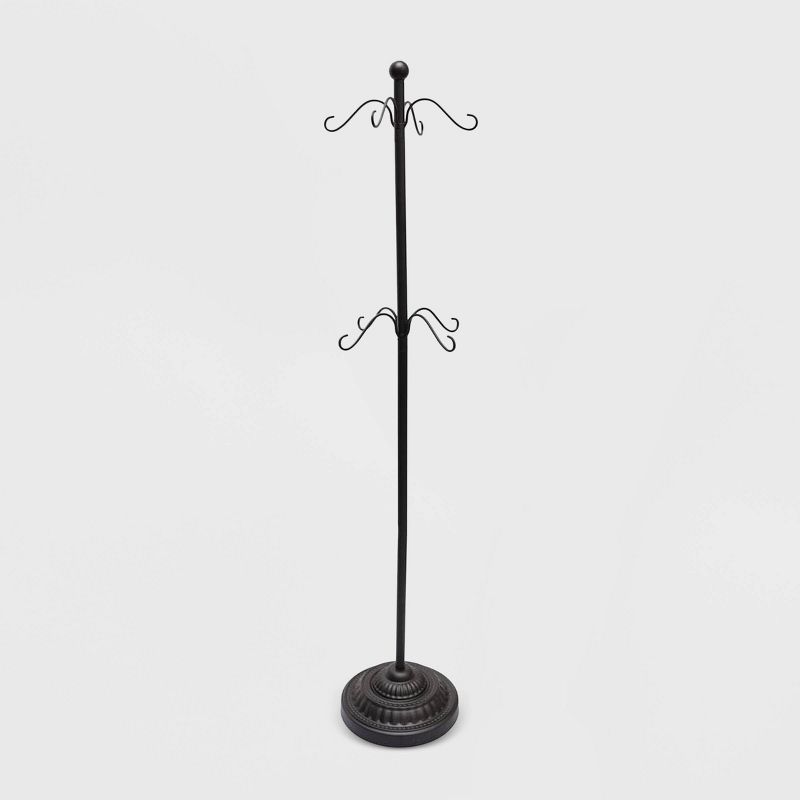 Adjustable Black Metal Christmas Stocking Tree Stand