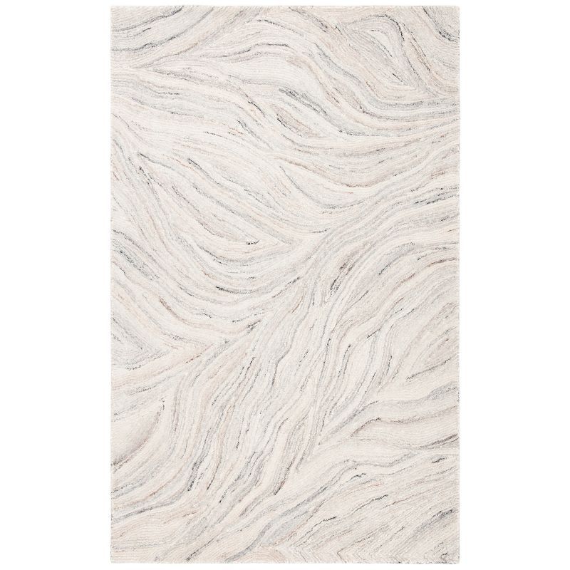 Ivory Elegance 4' x 6' Hand-Tufted Wool Area Rug