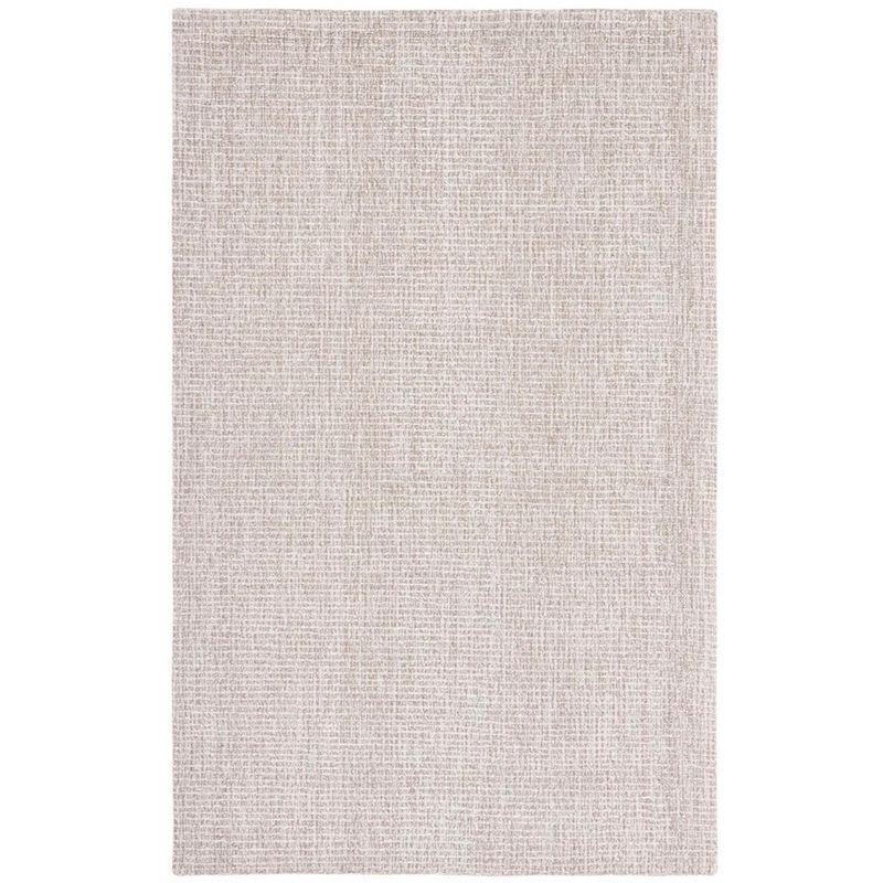 Hand-Tufted Abstract Gray Wool 59" Rectangular Area Rug