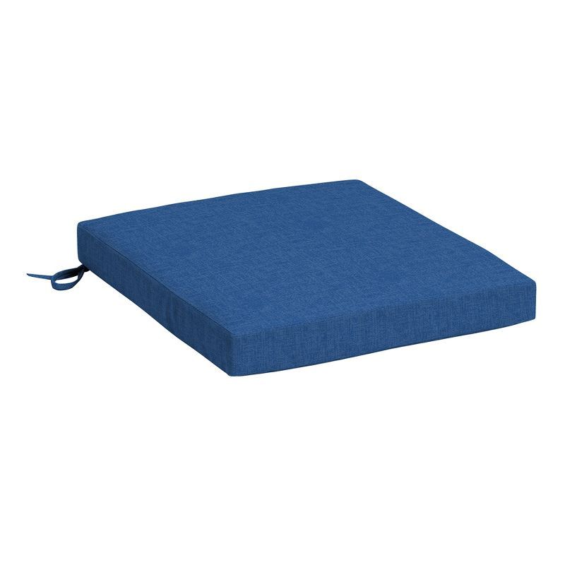 Cobalt Blue Outdoor Water-Repellent Seat Pad Cushion, 17 x 17