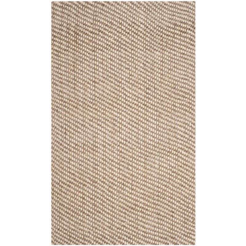 Hand-Knotted Natural Fiber Rectangular Area Rug - 6' x 9'