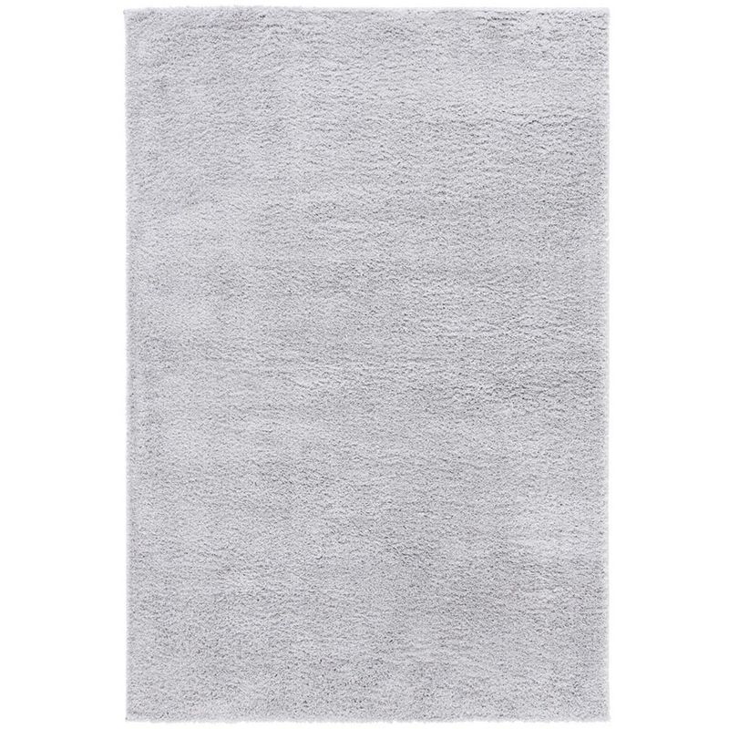 August Light Gray Hand-Knotted Shag Area Rug