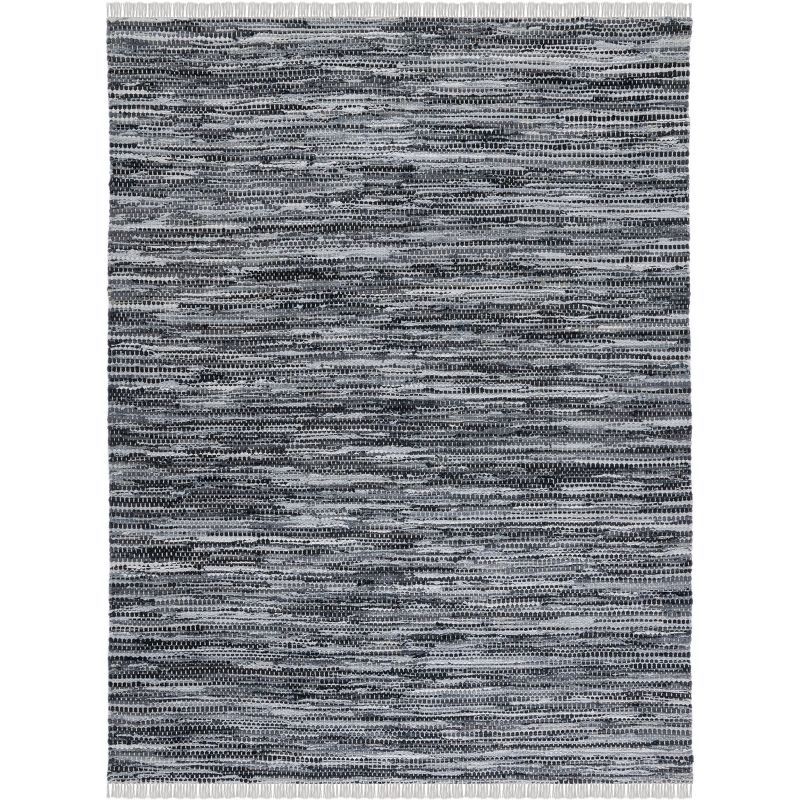 Montauk 8' x 10' Black Cotton Flat Woven Area Rug