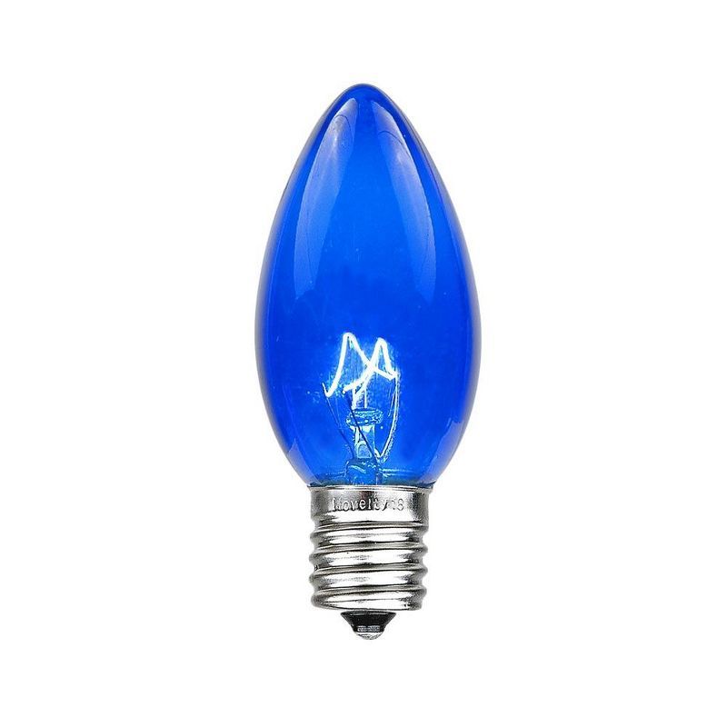 Blue Glass C9 Incandescent Christmas Replacement Bulb