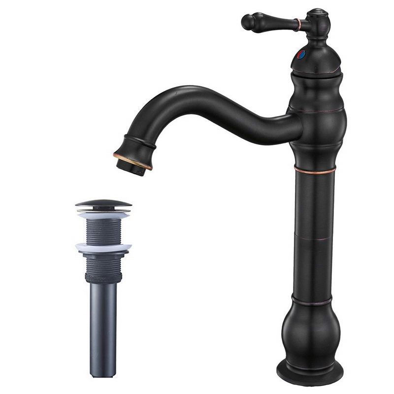 Oil Rubbed Bronze Single Handle Vessel Bathroom Faucet