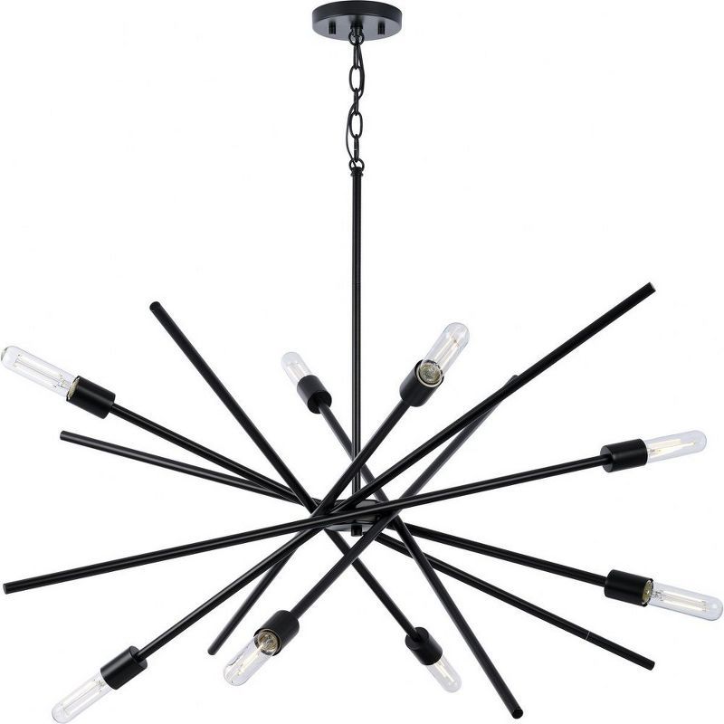 Astra Matte Black 8-Light Sputnik Chandelier