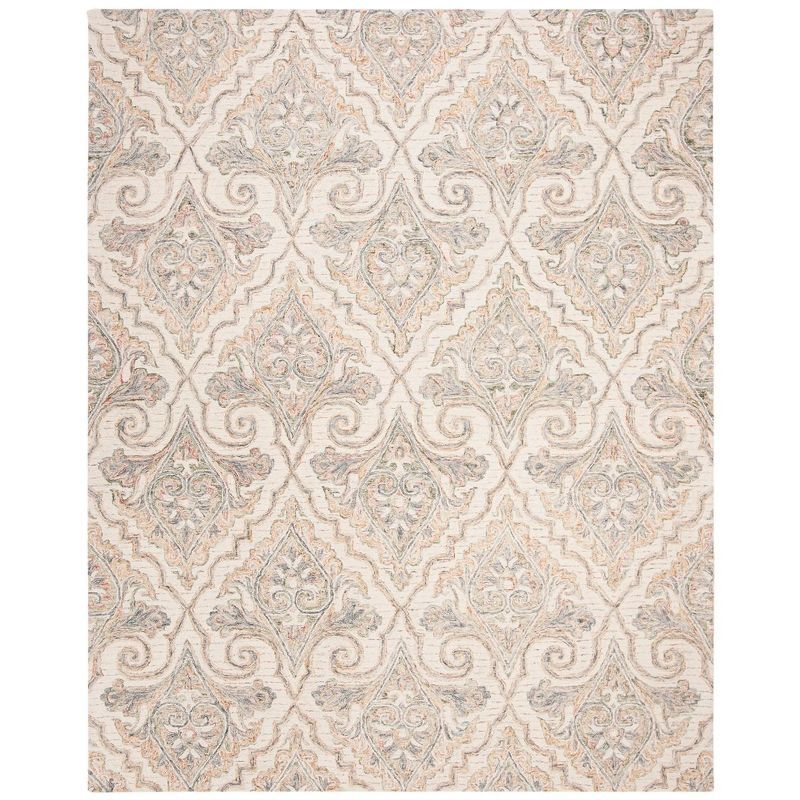 Renaissance Medallion Ivory Wool 8' x 10' Hand-Tufted Area Rug