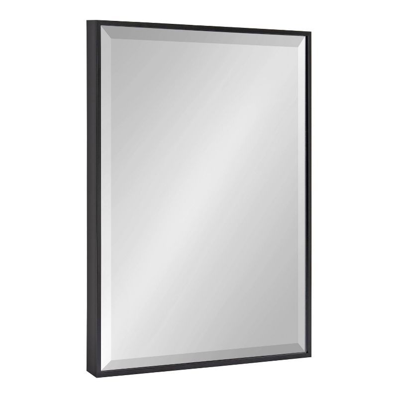 Rhodes Black Beveled Rectangular Wall Mirror