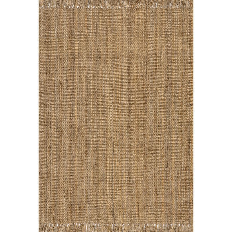 Handcrafted Artisanal Chunky Jute 4' Square Rug in Natural