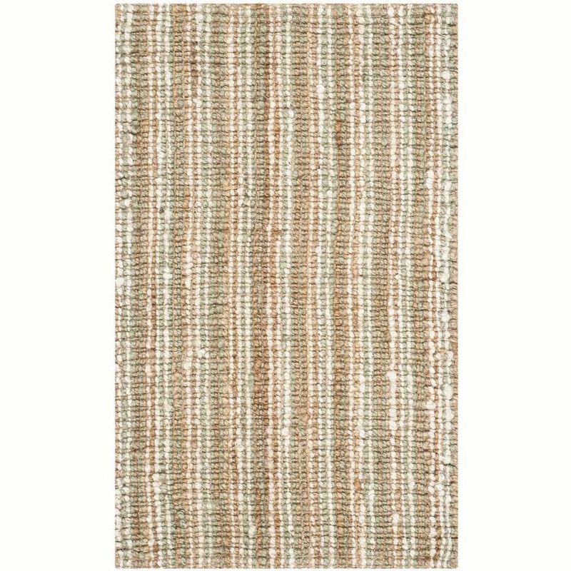 Hand-Knotted Sage and Natural Jute 2' x 3' Rug