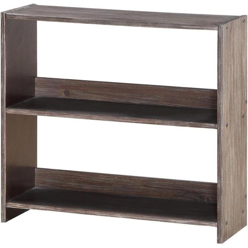 Brown Pine Wood Kids Bookcase with Doors