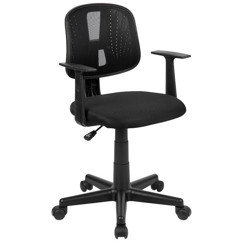 ErgoComfort High-Back Black Mesh Swivel Task Chair with Lumbar Support