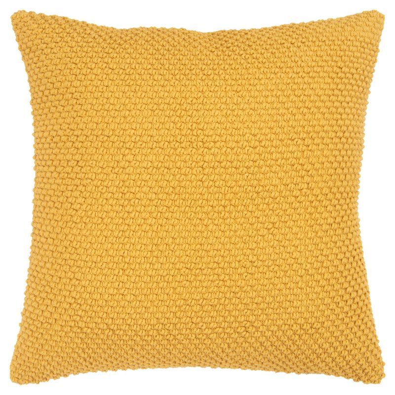 Yellow Handloom Cotton Kids Square Pillow