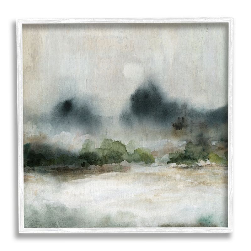 Enigmatic Foggy Mountain Abstract Landscape Canvas Print