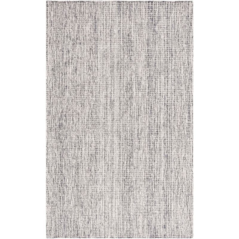 Gray Abstract Hand-Tufted Wool 8' x 10' Area Rug