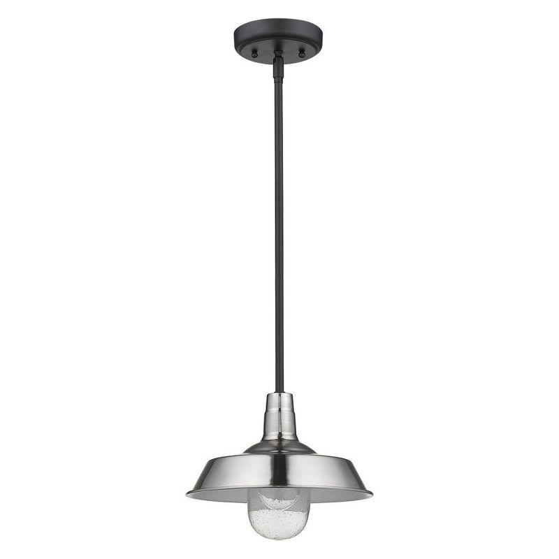 Burry Contemporary Satin Nickel LED Indoor/Outdoor Bowl Pendant Light