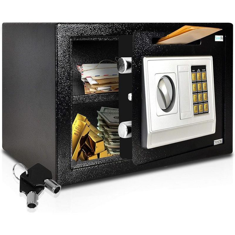 Black Steel Electronic Safe Box with Deposit Slot