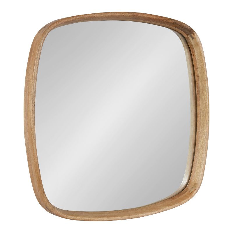 Natural Mango Wood Square Wall Mirror, 26 x 26