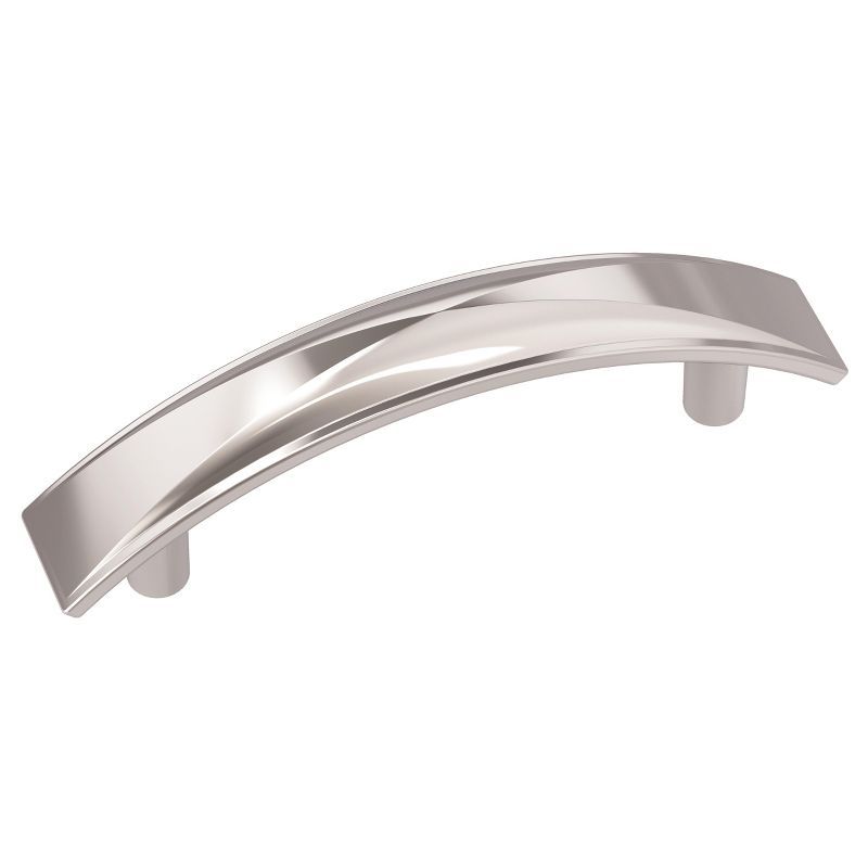 Polished Chrome Modern Cabinet Drawer Pull with Mounting Hardware