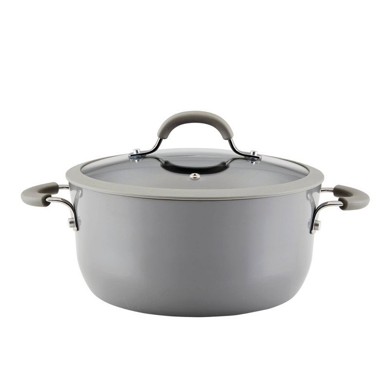 Gray 5-Quart Aluminum Nonstick Dutch Oven with Lid