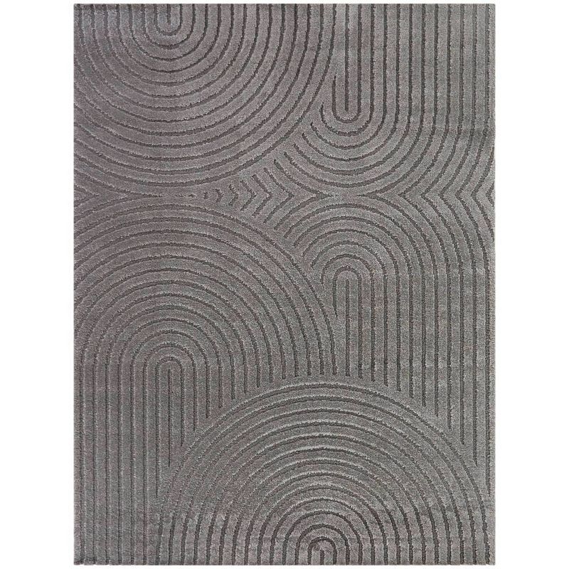 Caserio Gray High-Low Geometric Area Rug