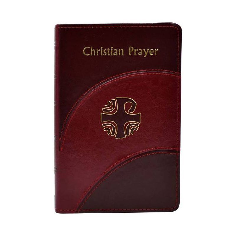 Christian Prayer Burgundy Leather Bound Religious Book