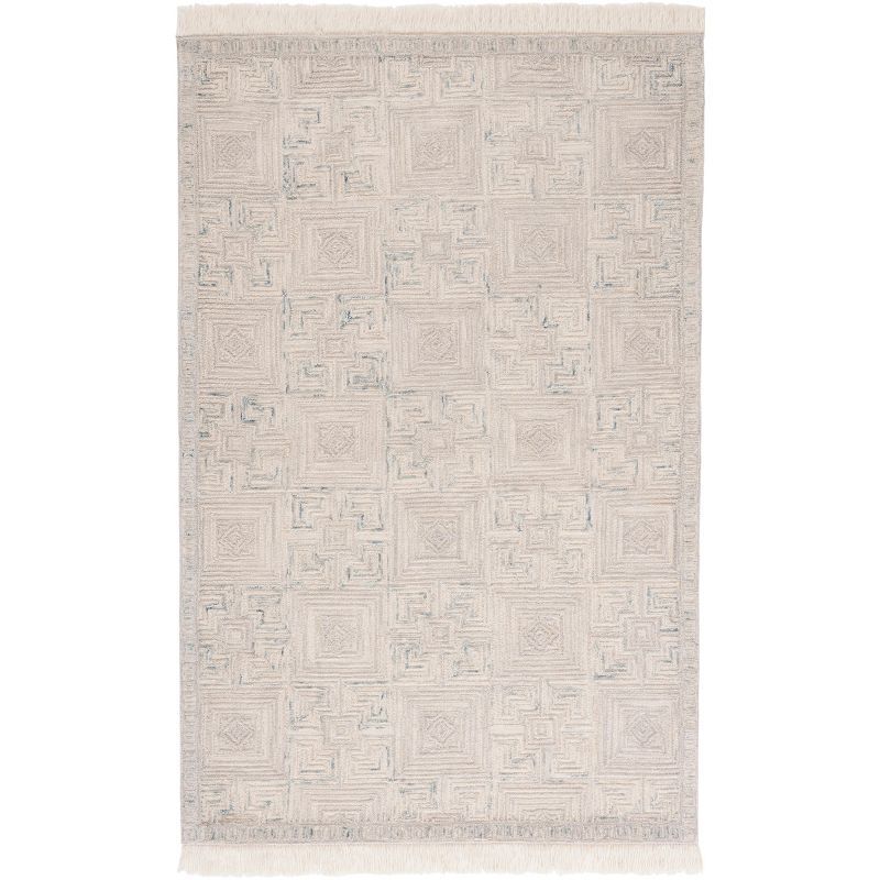 Ivory Hand-Tufted Wool 8' x 10' Rectangular Area Rug