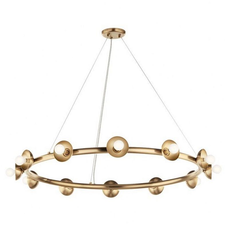 Palta 42 Inch 12-Light Champagne Bronze Chandelier