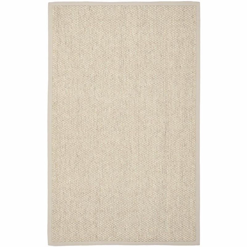 Marble Natural Fiber Hand-Knotted Area Rug, 6' x 9'