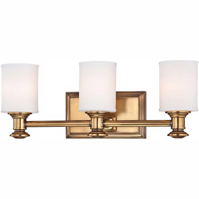 Liberty Gold 19" Cylinder Vanity Light with Etched Opal Glass