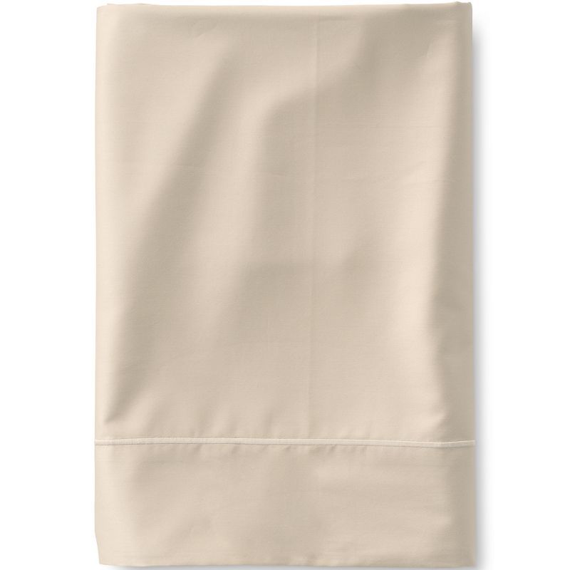 Queen Light Tan Cotton Sateen Flat Bed Sheet Set