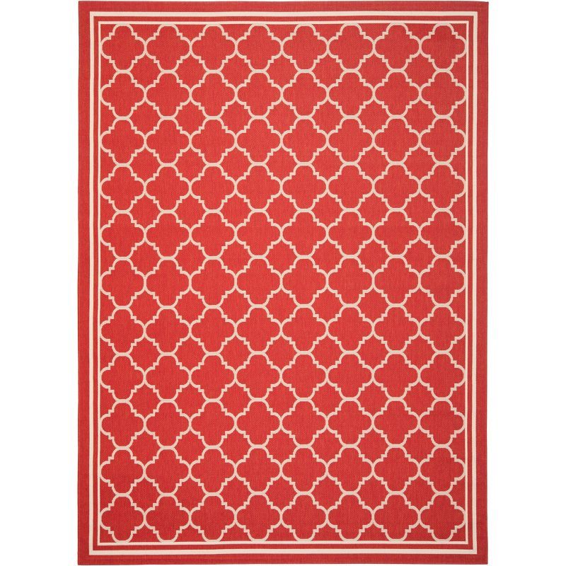 Red Synthetic Flat Woven Stain-Resistant 8' x 11' Area Rug